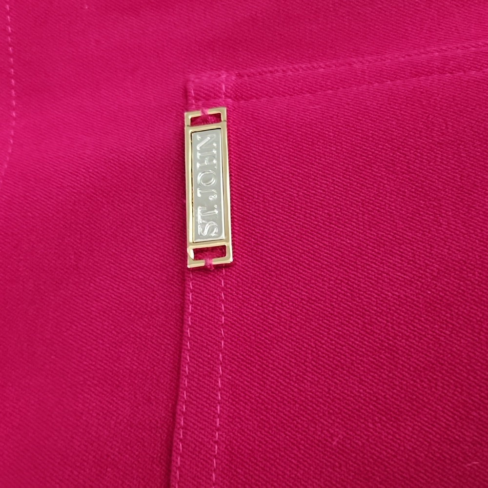 St. John Yellow Label Red Heavyweight Twill Pant Size 12 - Picture 7 of 9
